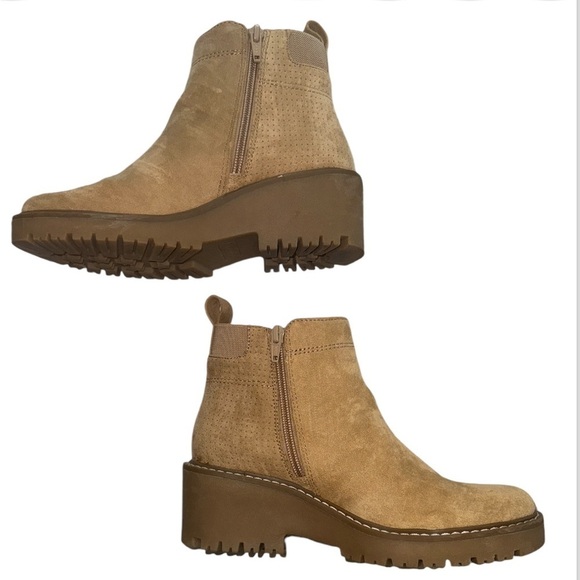 Sonoma Hadley Wedge Ankle Boots Banana Taupe 6.5 - Picture 4 of 9